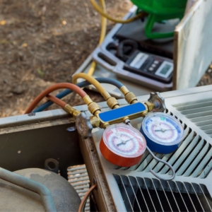 Multicolored wiring attached to electrical meters.