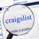 Craigslist web page.