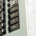 Home electrical panel with switches and circuit breakers.